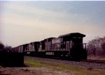 NS 8555 & another C39-8 lead a train northbound